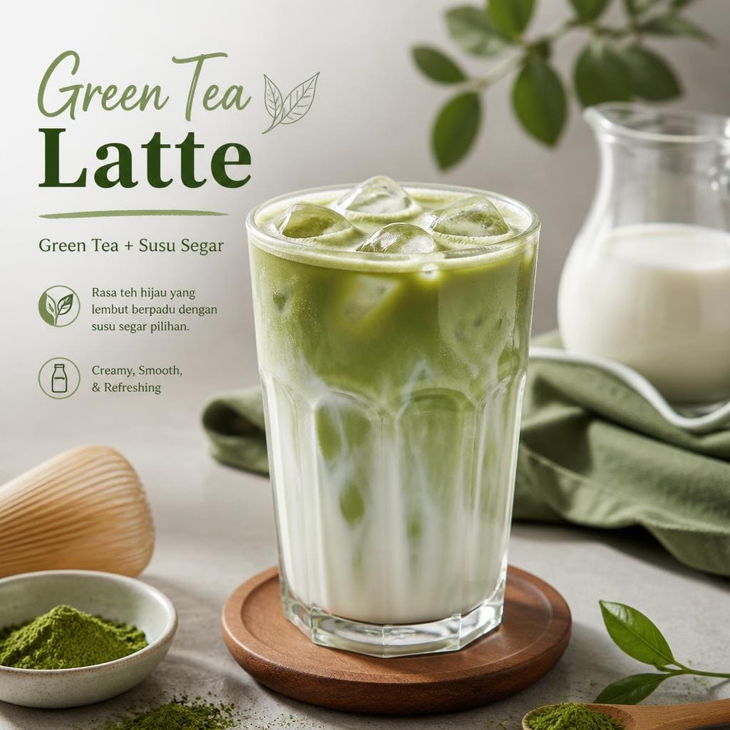 Green Tea Latte dari Kopi Kisah Kita